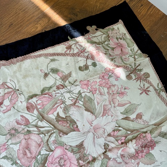 Hiroko for Dozo Pink Floral All Silk Scarf - Picture 2 of 14